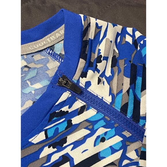 Coolibar Women’s UPF 50+ Sun Protection Top- Long Sleeve- Blue Pattern- Sz XXL - Picture 2 of 8